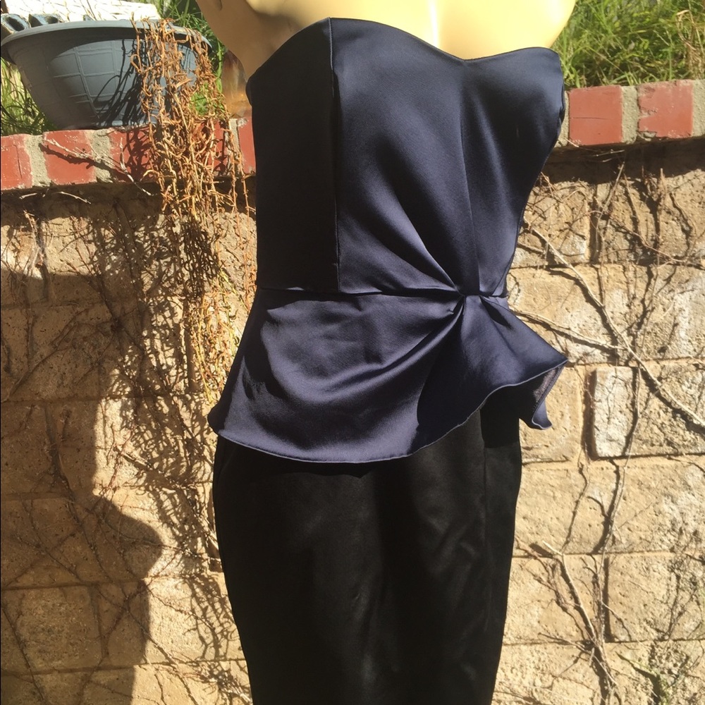 FRENCH CONNECTION blue black cocktail dress size 4